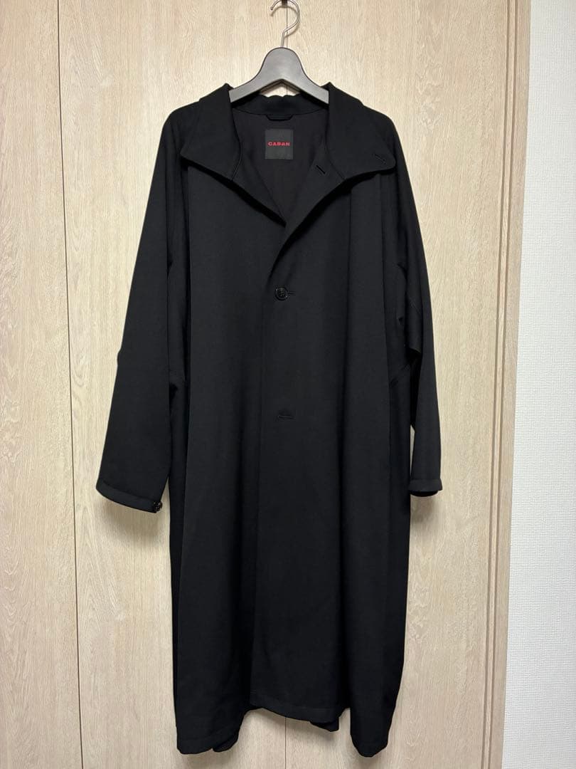 CABaN ウールギャバジン スタンドカラーコート