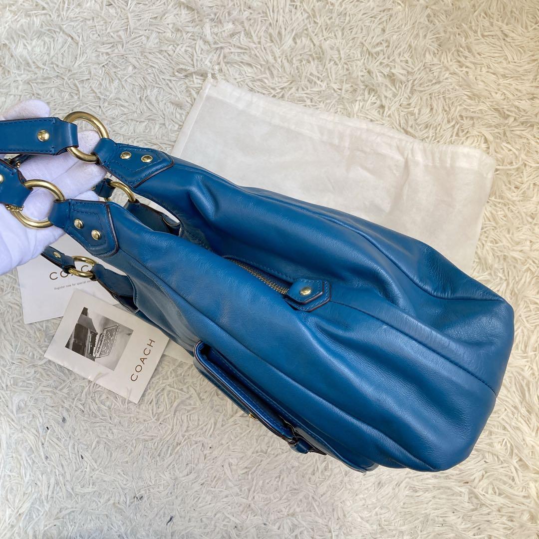 未使用級 vintage coach old tote bag Blue