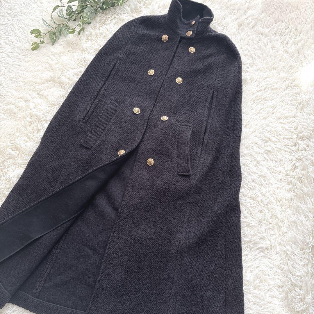 【希少】ZARA ロングケープ　マント　ポンチョ　コート　M-L