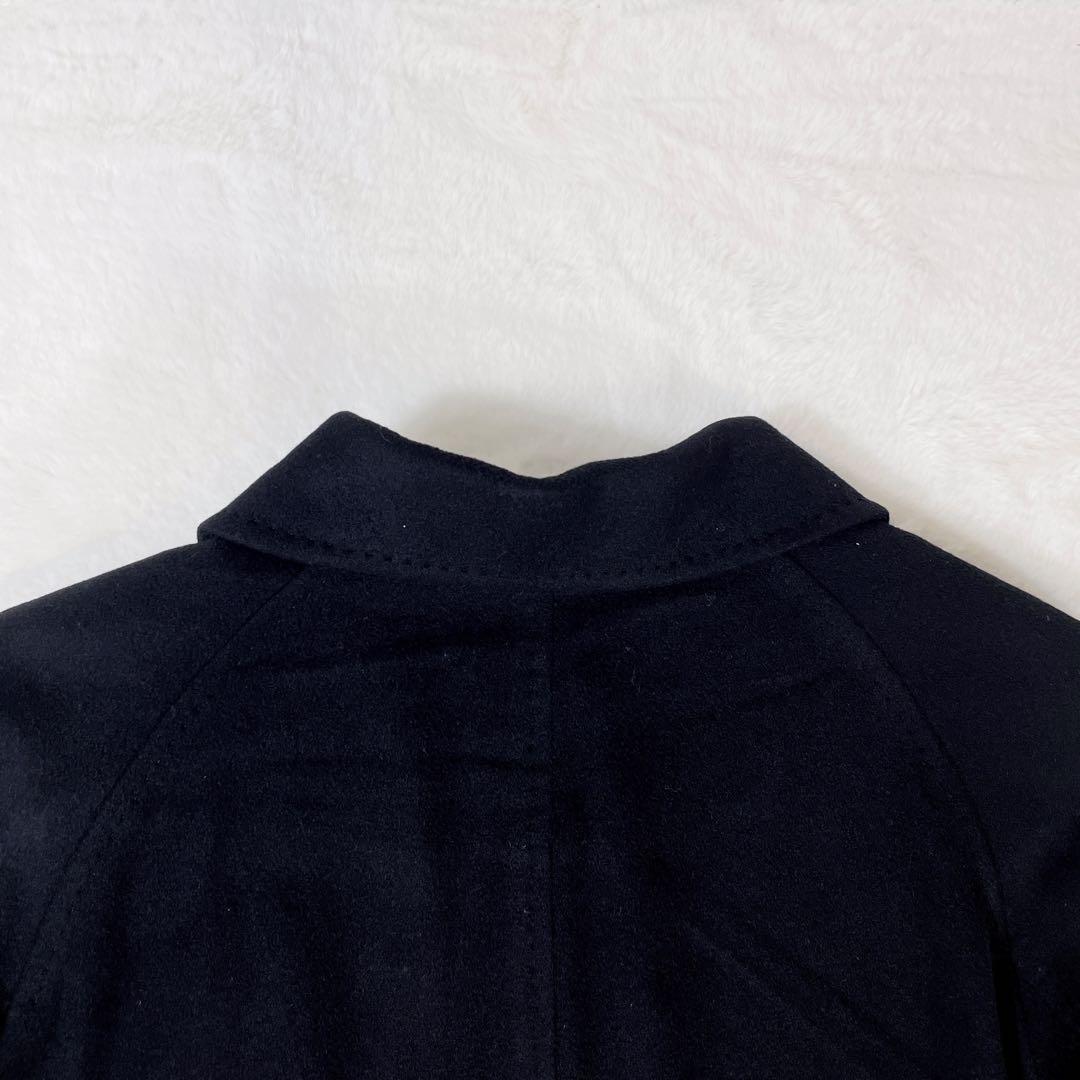 DURBAN ダーバン カシミヤ 100% コート ロング ブラック 黒