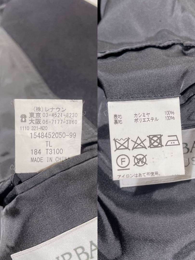 DURBAN ダーバン カシミヤ 100% コート ロング ブラック 黒