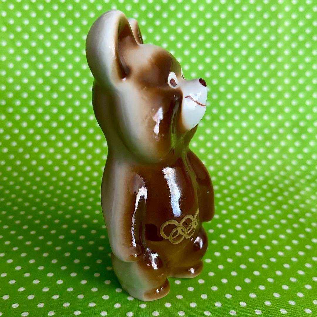 【輸入】こぐまのミーシャ 陶器 ポーセレン 人形 置物 小型 ミニ