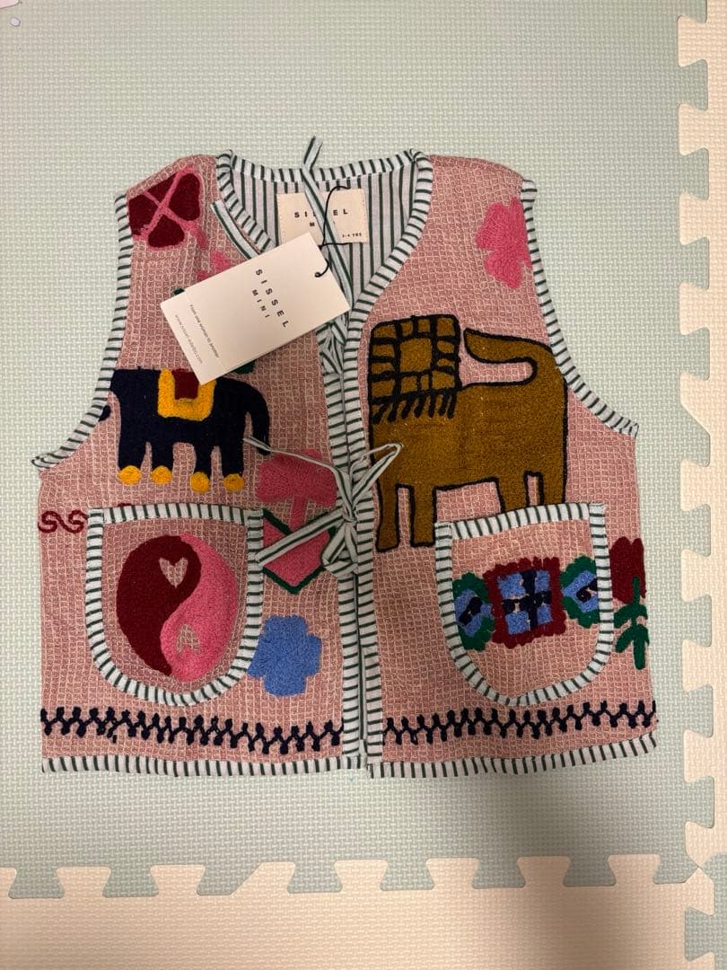 sissel miniパッチワークワンピース 4-5y sissel miniパッチワーク