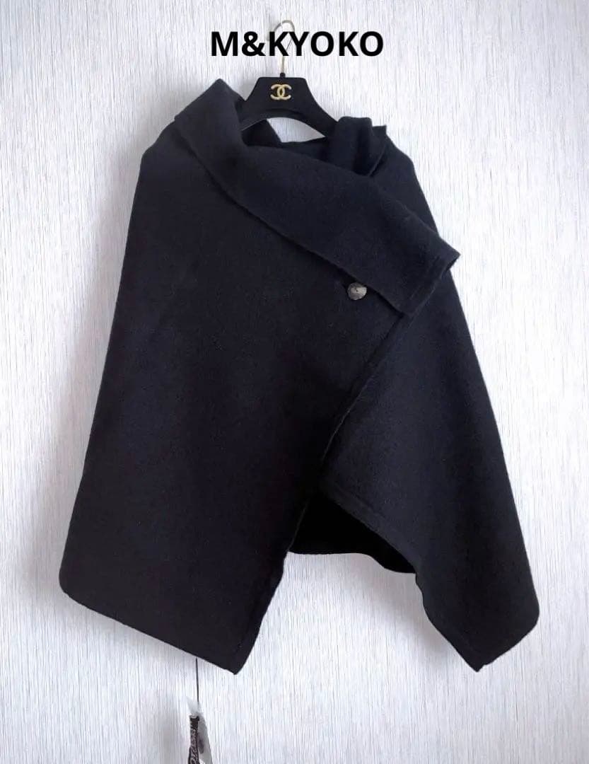 リリカ タグ付き未使用品◆M＆KYOKO日本製ウール100％ケープコート