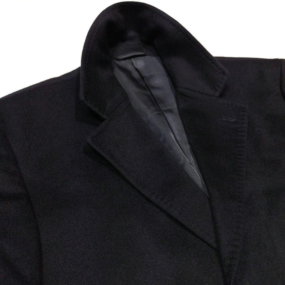 LA RIVA BIANCA ラリバビアンカ カシミヤチェスターコート 黒 LL