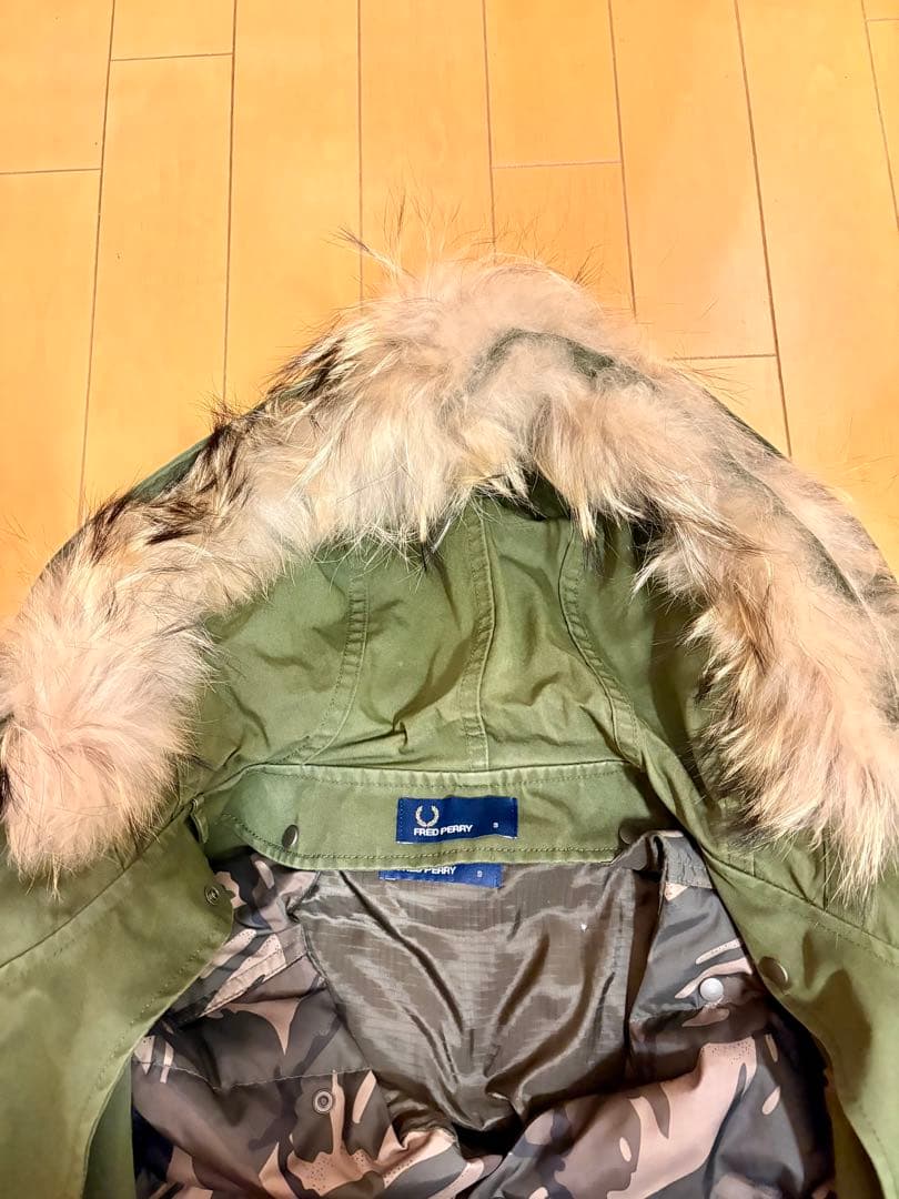 フレッドペリー 迷彩ダウンライナー付 モッズコート F2562