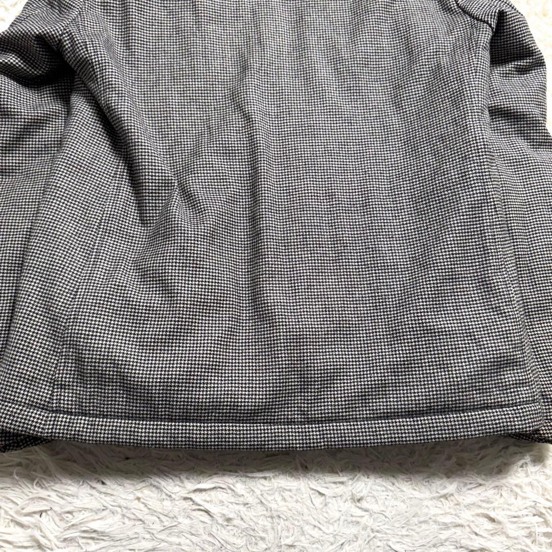 バーバリーブラックレーベル　パデッドコート　ノバチェック　千鳥柄　ラビットファー
