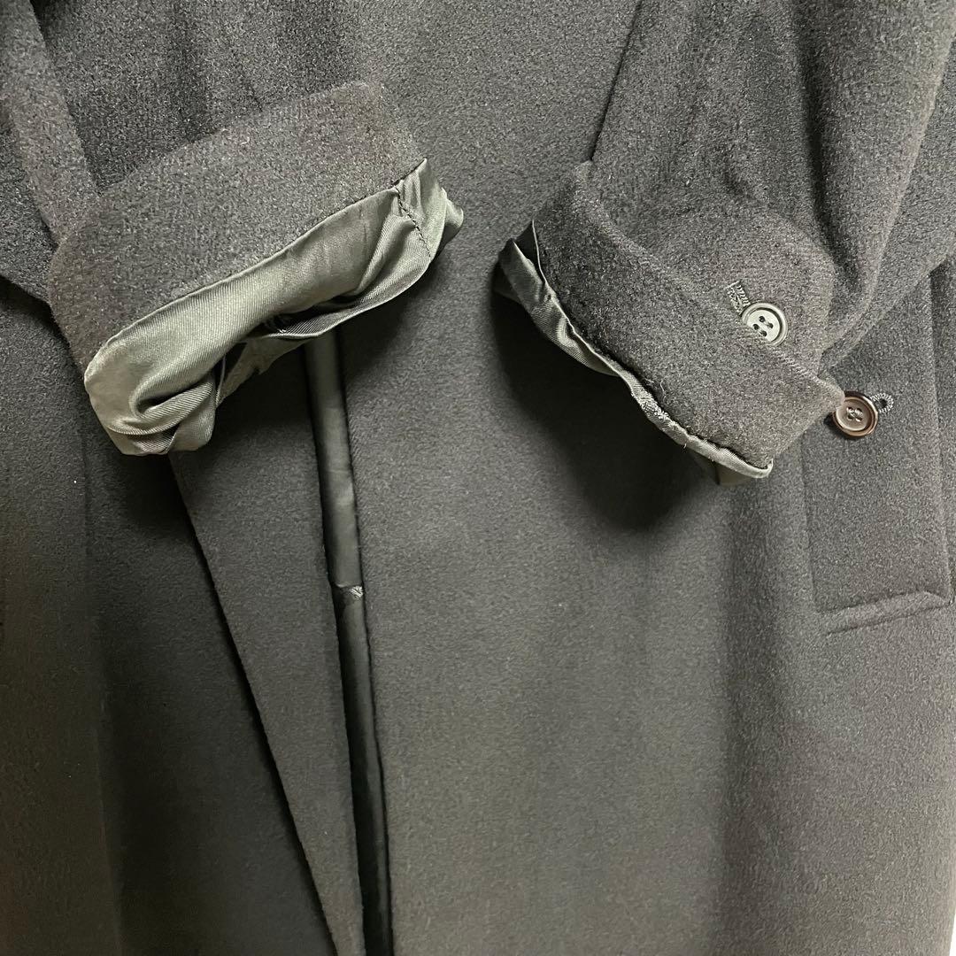 バーバリー カシミヤ 100% バルマカンコート イングランド製 ダークネイビー