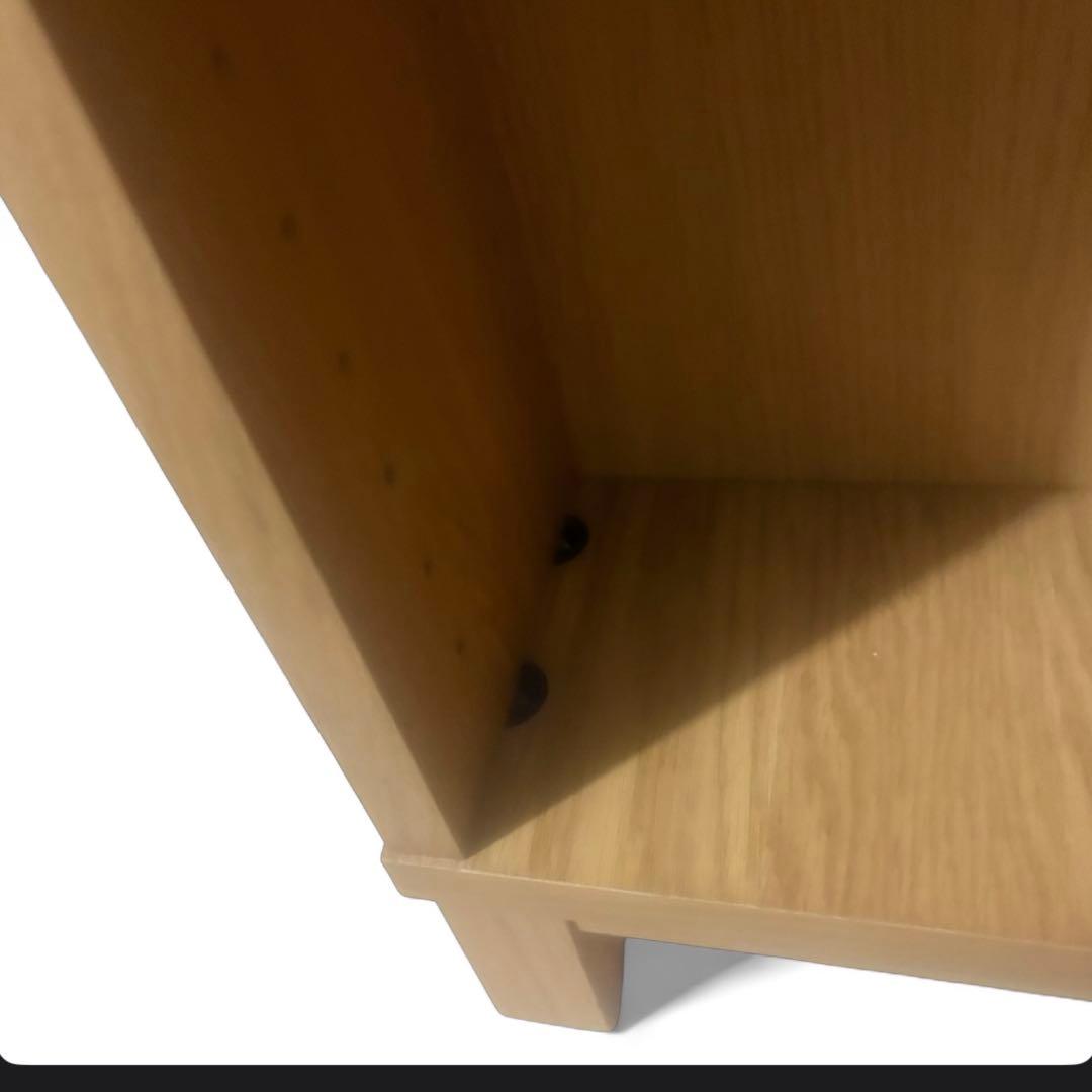 【３】無印良品 オーク材 薄型ラック コーナー用 小 奥行16cm