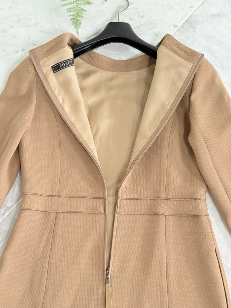 新品同様★FOXEY/フォクシー ワンピース ドレス キャラメルリリー 38