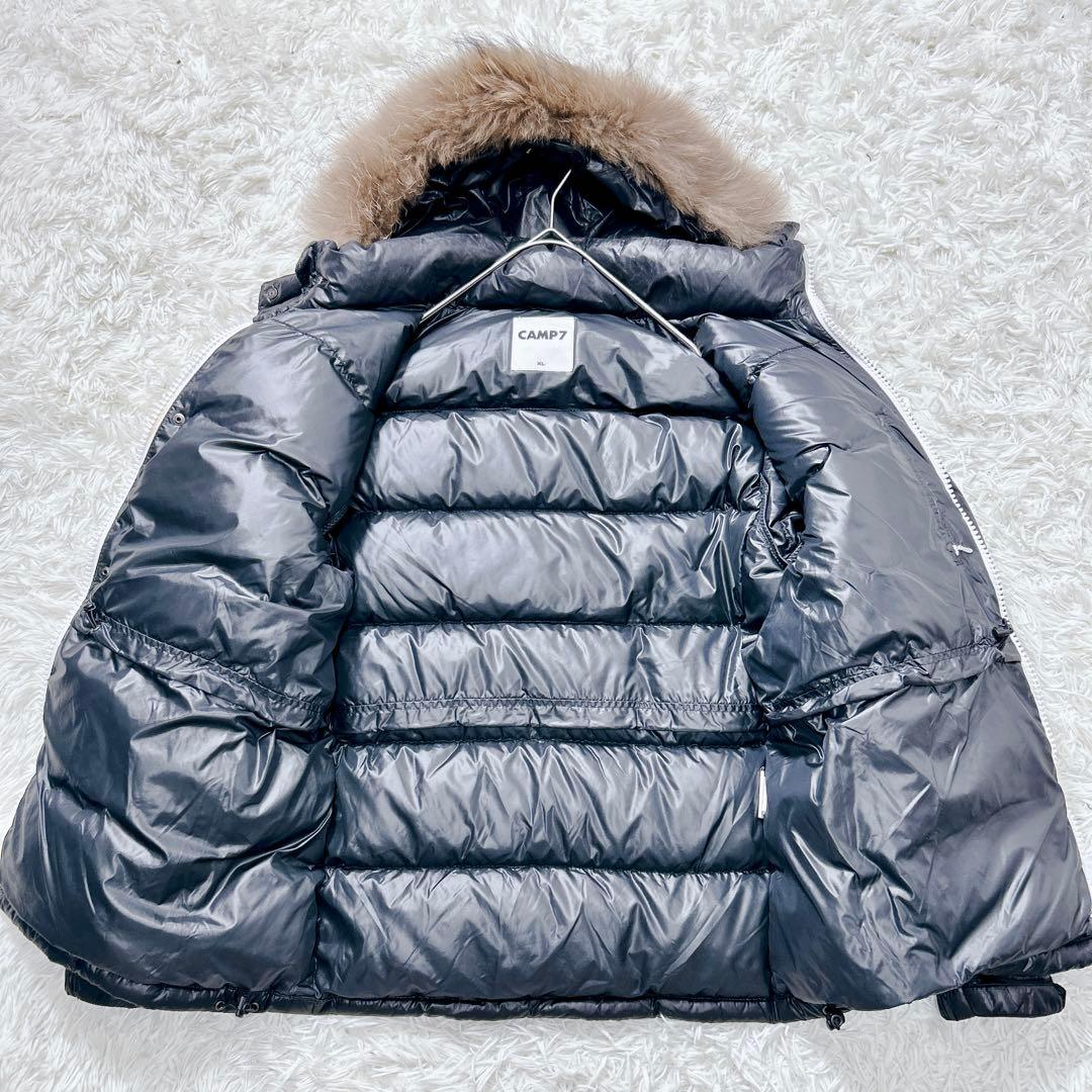 CAMP7 ダウンジャケット XL 肉厚 ブラックY2K キャンプ7 脱着ファー