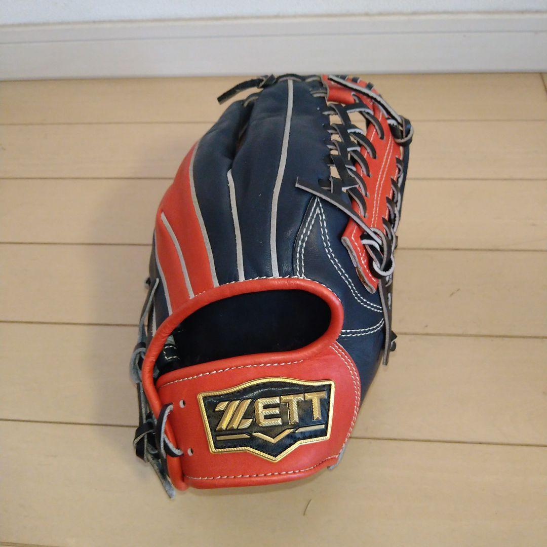 ZETT NEO STATUS 軟式グローブ ネイビー/オレンジ美品