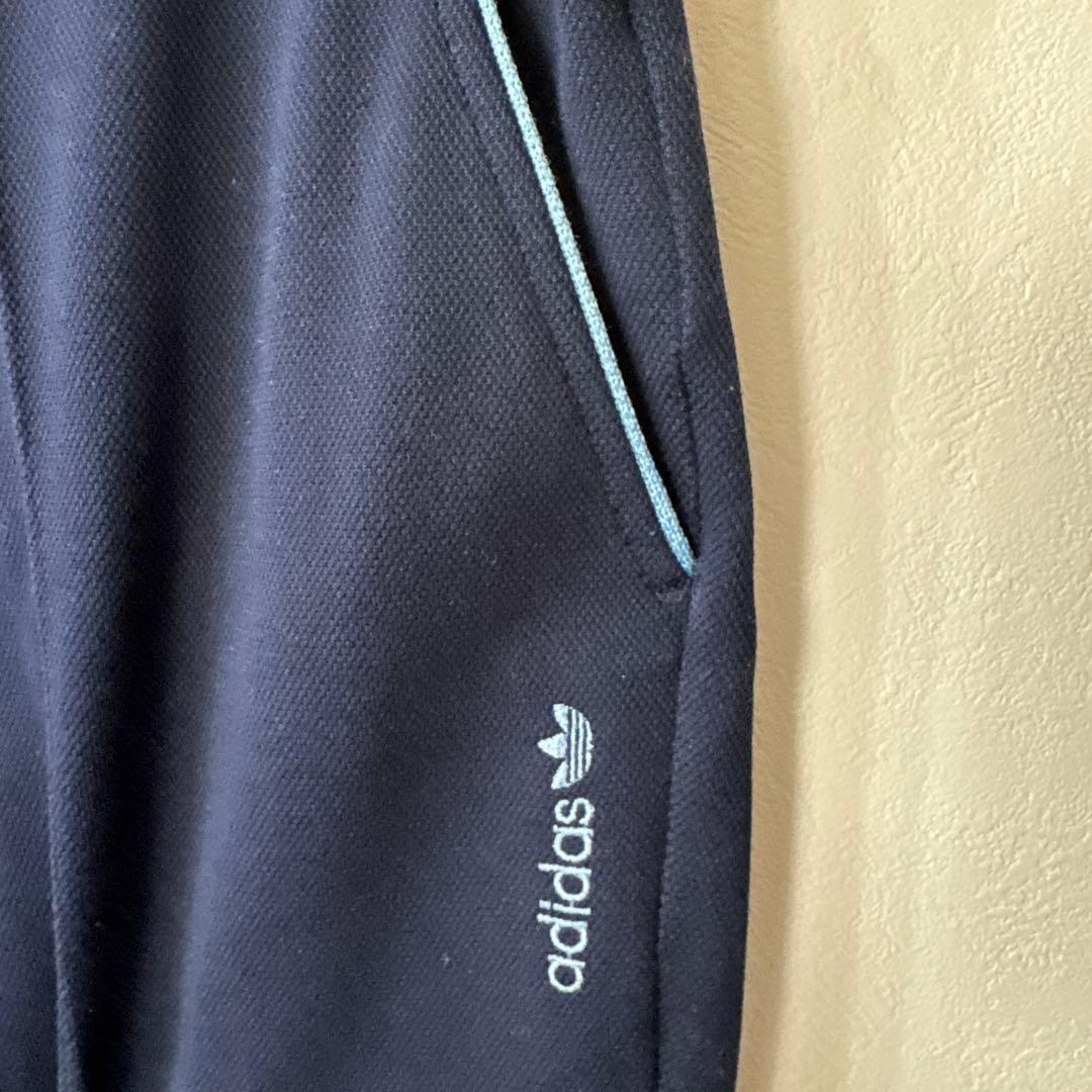 adidas アディダス 80s デサント製 ヴィンテージ ネイビー　ジャージ