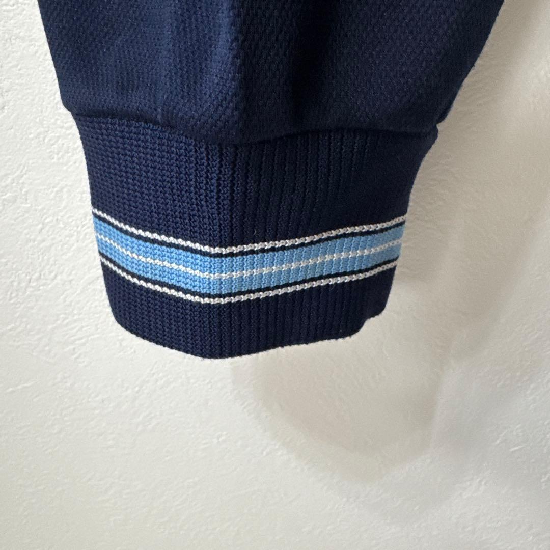 adidas アディダス 80s デサント製 ヴィンテージ ネイビー　ジャージ