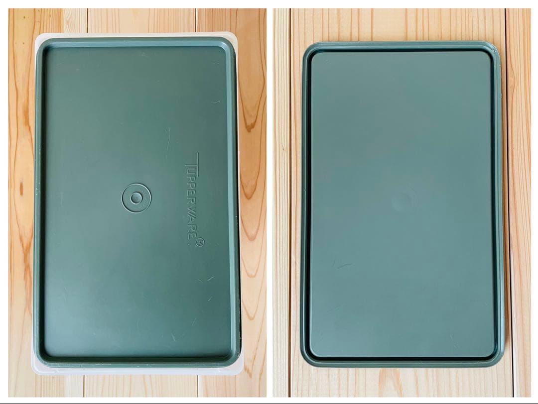 4個セット/タッパーウェア/キッチンキーパー/ライスキーパー/米びつ/深緑