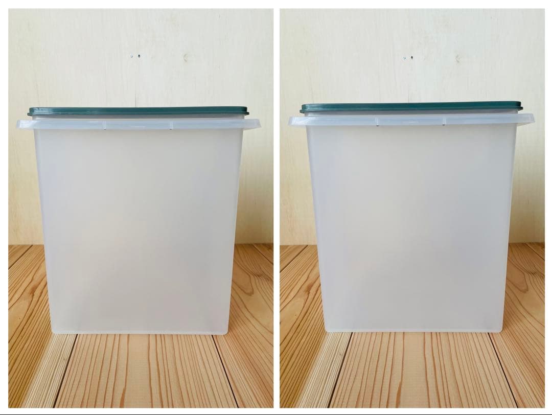 4個セット/タッパーウェア/キッチンキーパー/ライスキーパー/米びつ/深緑