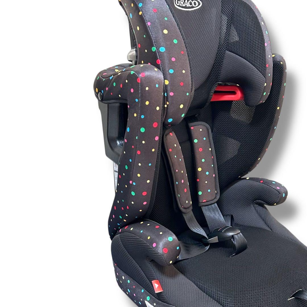 【ほぼ未使用】GRACO ジュニアシート Air Pop カラフルドット
