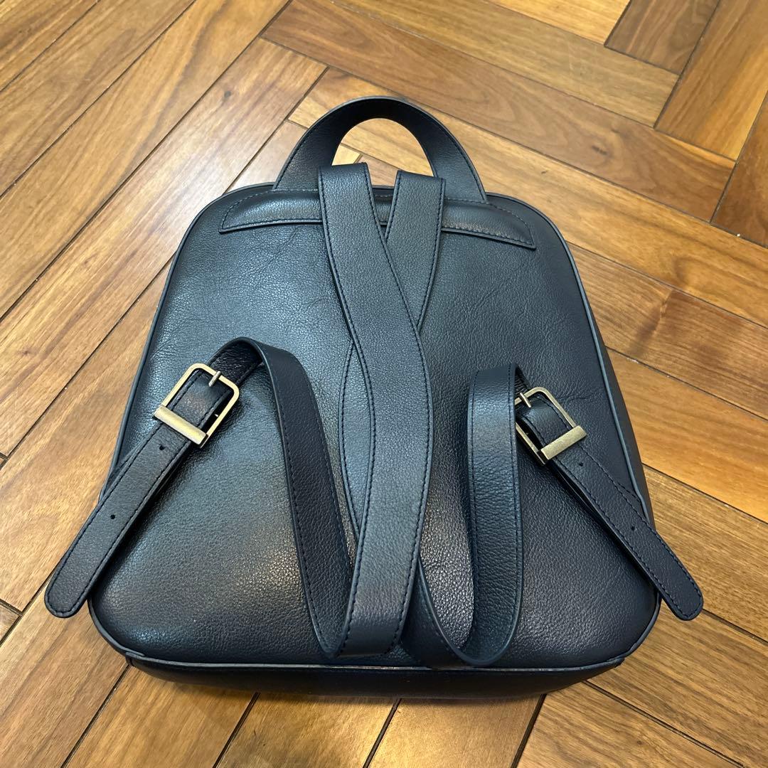 美品　motherhouse マザーハウス カゼマトウ　リュック ネイビーレザー