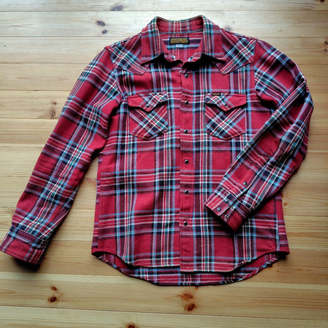 アイアンハート／ヘビーネルウエスタンシャツ - メルカリ