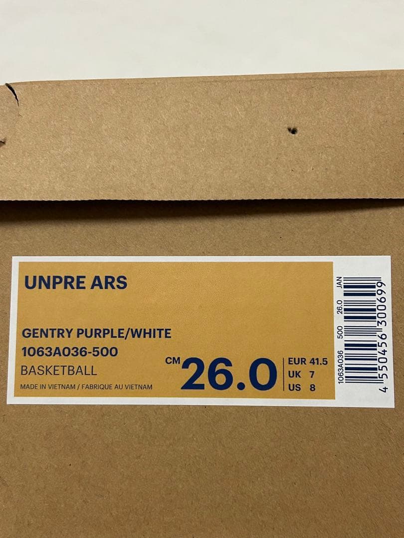 シューズ(男性用) asics UNPRE ARS 26.0cm