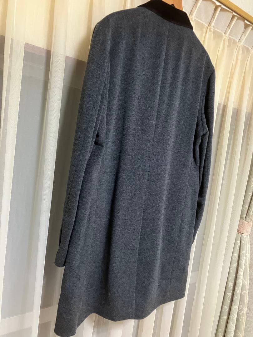 TAGLIATORE ウールカシミヤ 3Bチェスターコート ダークグレー 52