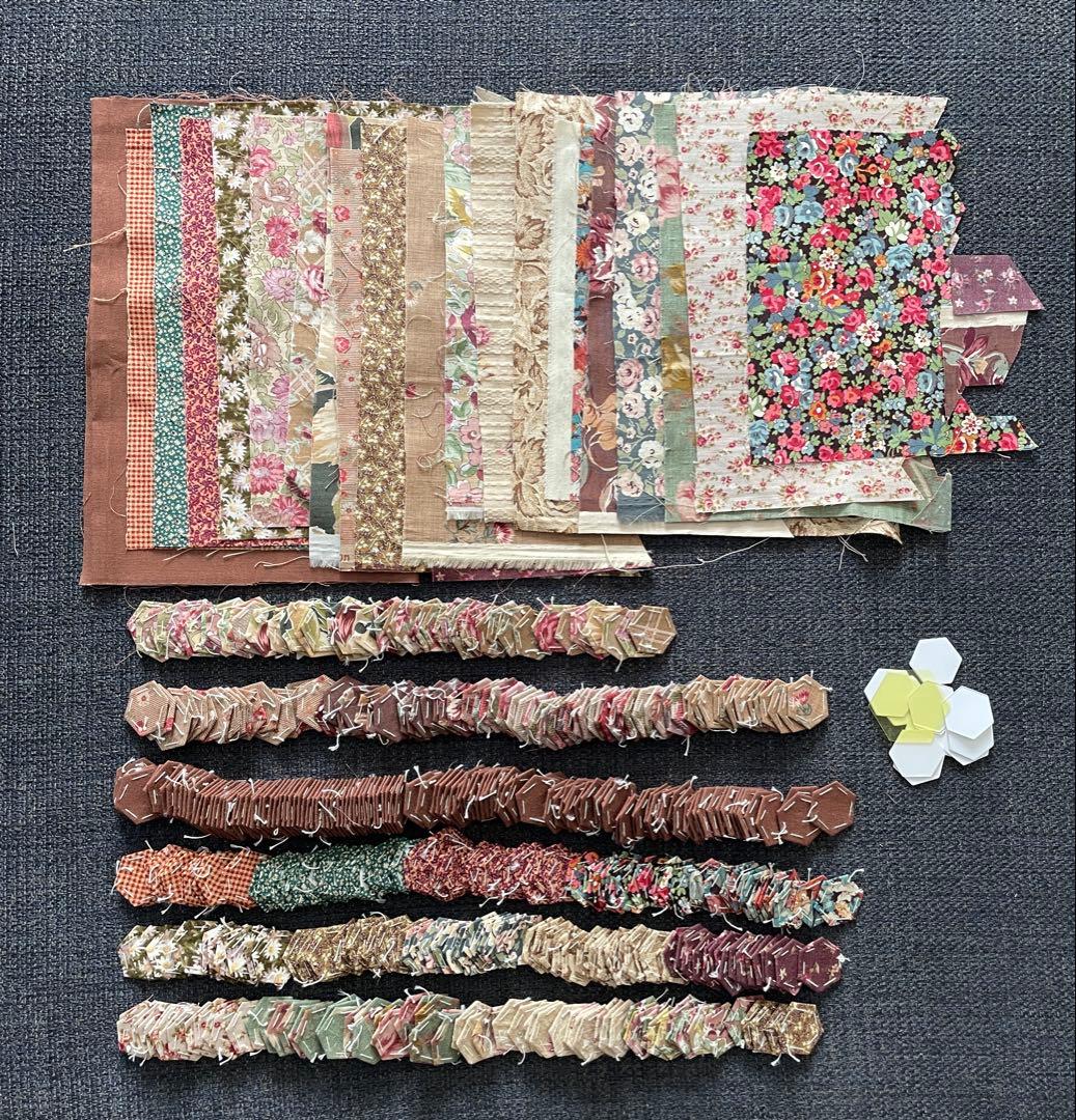 （370）正六角形 パッチワーク 製作途中