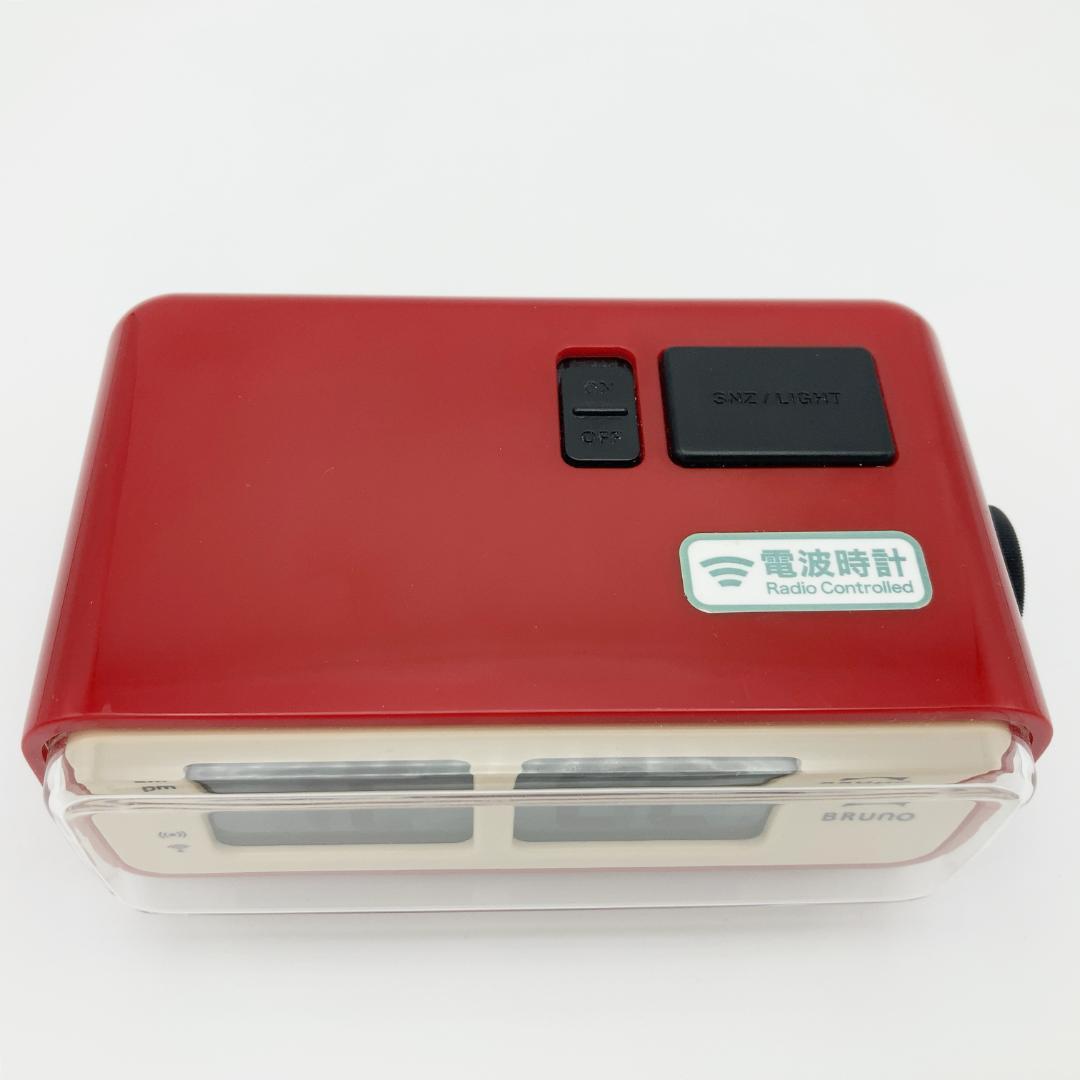 BCR003-RD/LCDレトロアラームクロック S/BRUNO/電波時計 - メルカリ