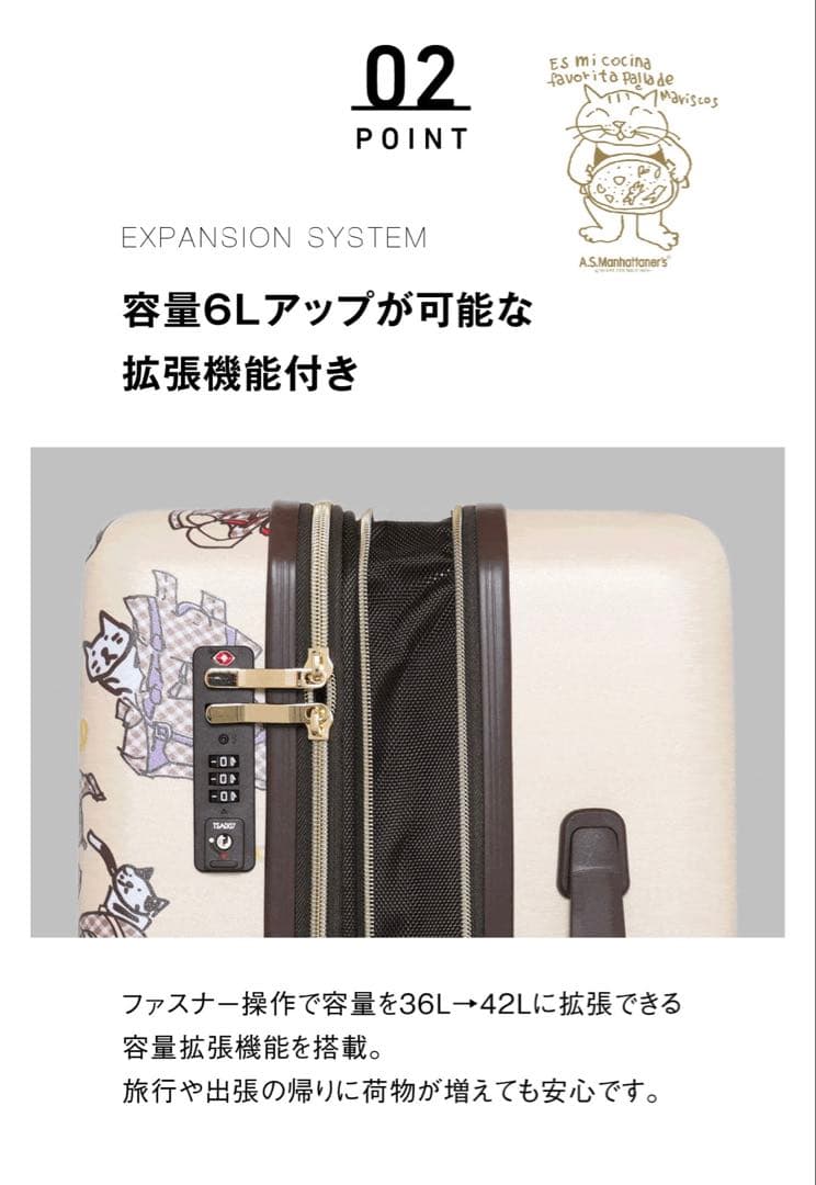 ￼最終価格【未使用】マンハッタナーズ　スーツケース　キャリーケース　カート