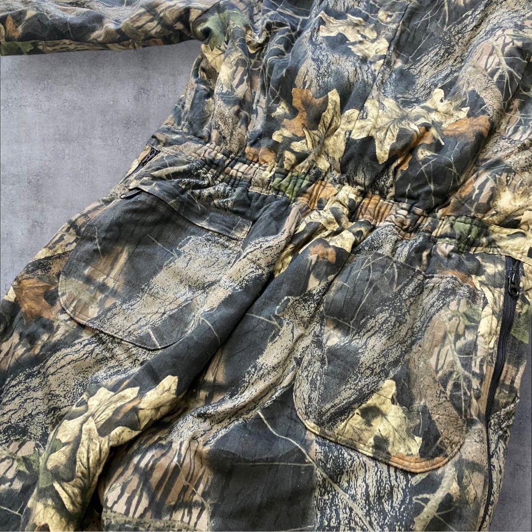 USA製 カベラス リアルツリーカモ柄 中綿 カバーオール つなぎ L