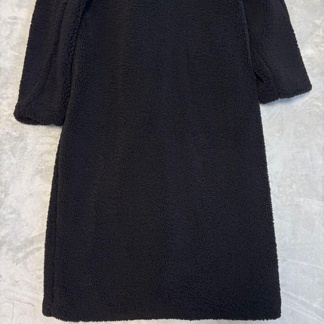 タグ付✨ ZARA エクストラ ロングフェイクボアコート　テディベアコート 黒
