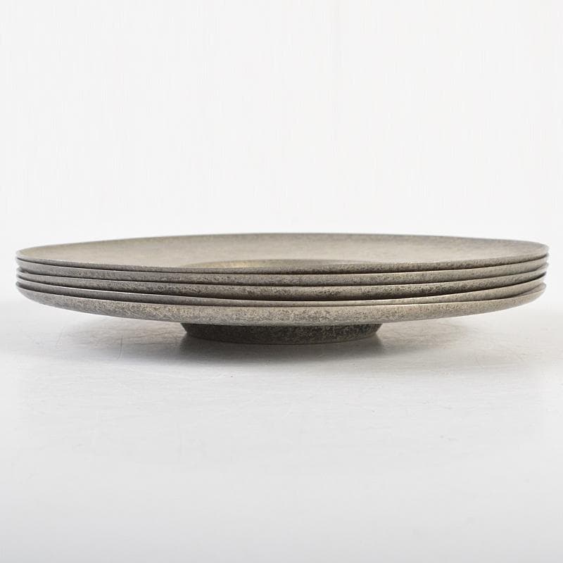 taka様専用 竹影堂榮眞造 唐物錫円式茶托五客 依求晃写 共箱 M R7347