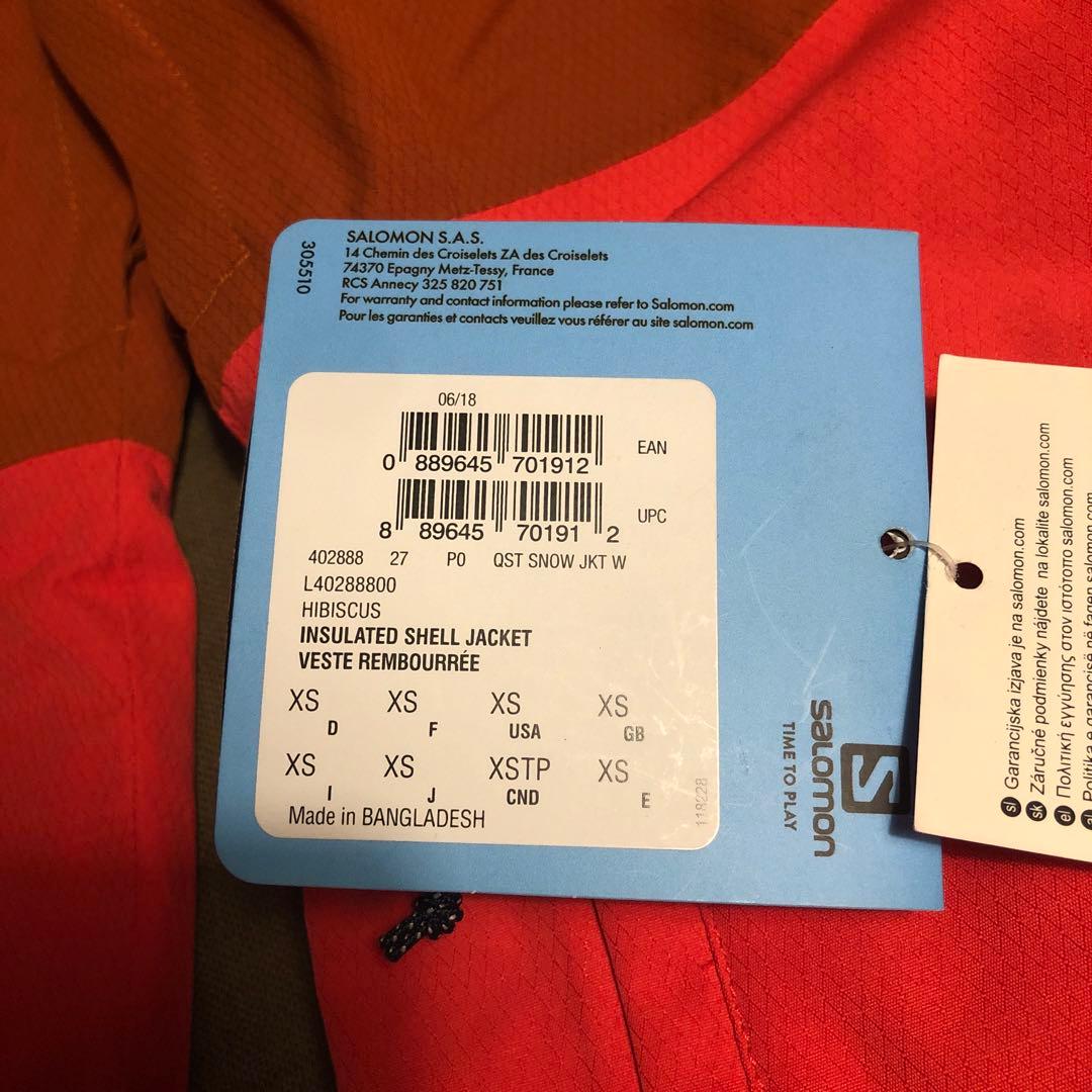 【新品未使用】XS SALOMON サロモン QST  JACKET