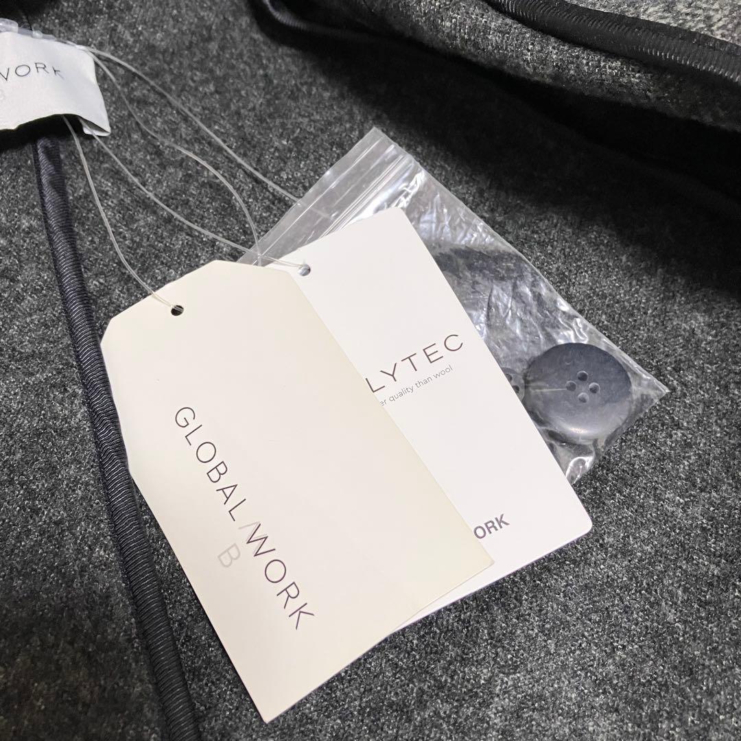 【新品タグ付き】　グローバルワーク　MBコラボ　ウーリーテック　ロングコート　L