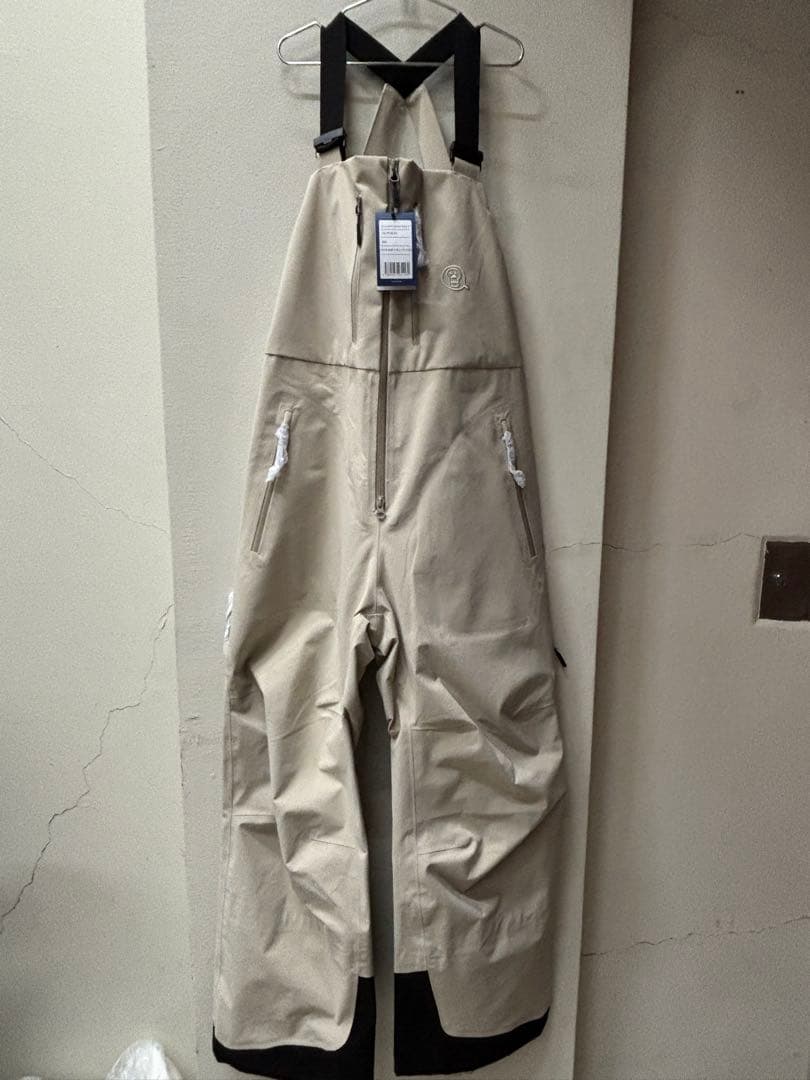 unfudgeスノーボードウエアーGentle Bib Pants ベージュ Ｌ