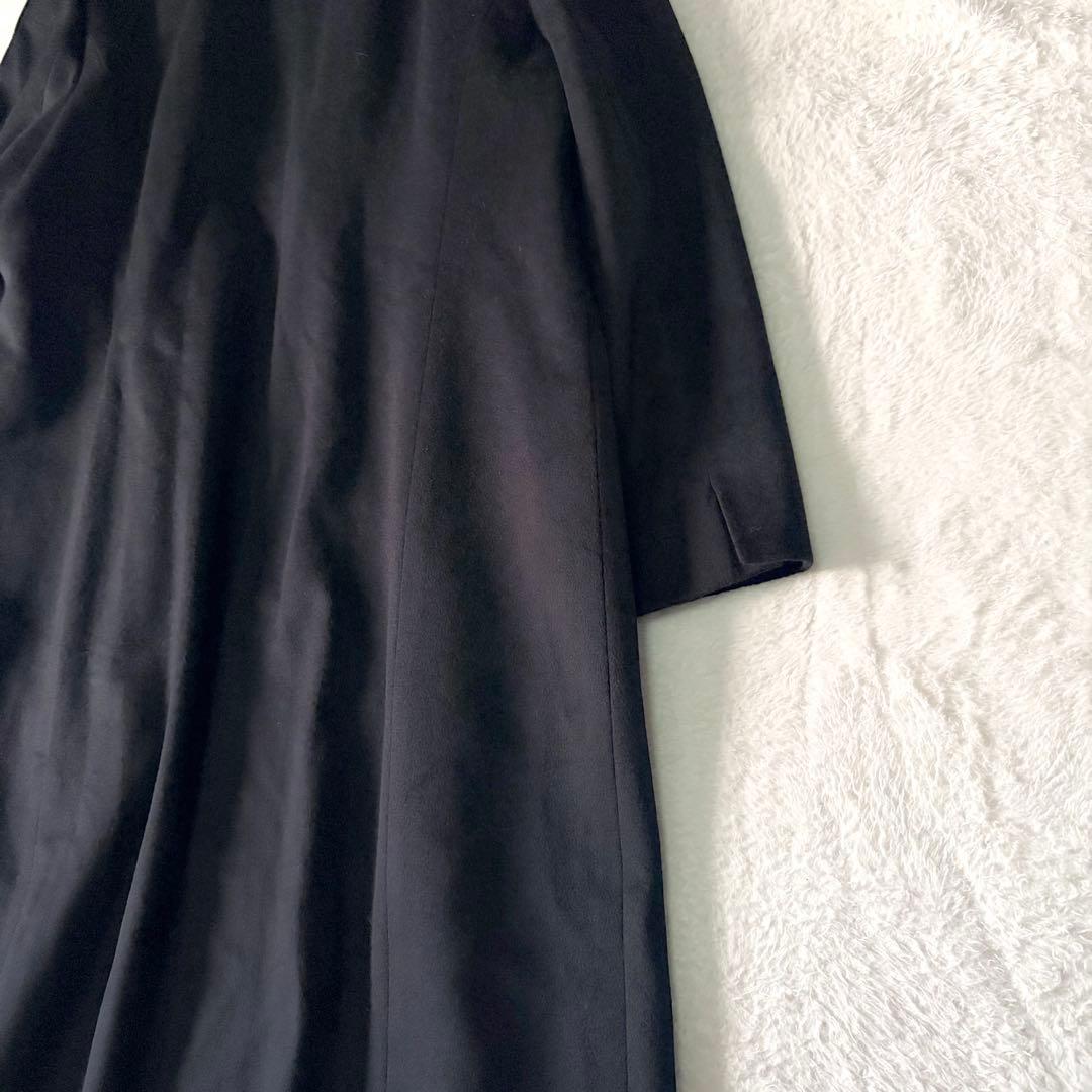 6273 美品✨ 23区 46サイズ カシミヤビーバー スタンドカラーコート 黒