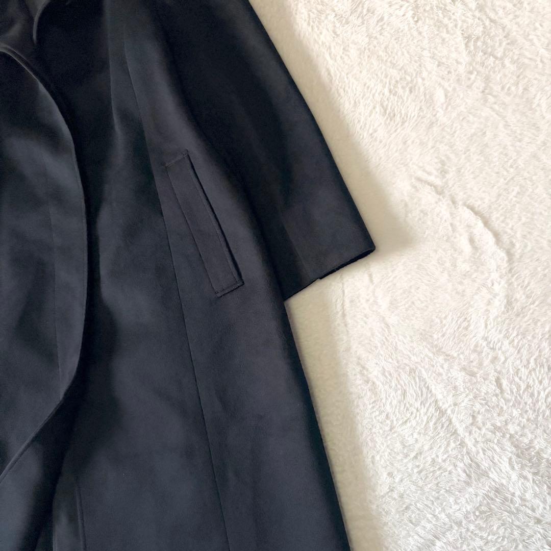 6273 美品✨ 23区 46サイズ カシミヤビーバー スタンドカラーコート 黒