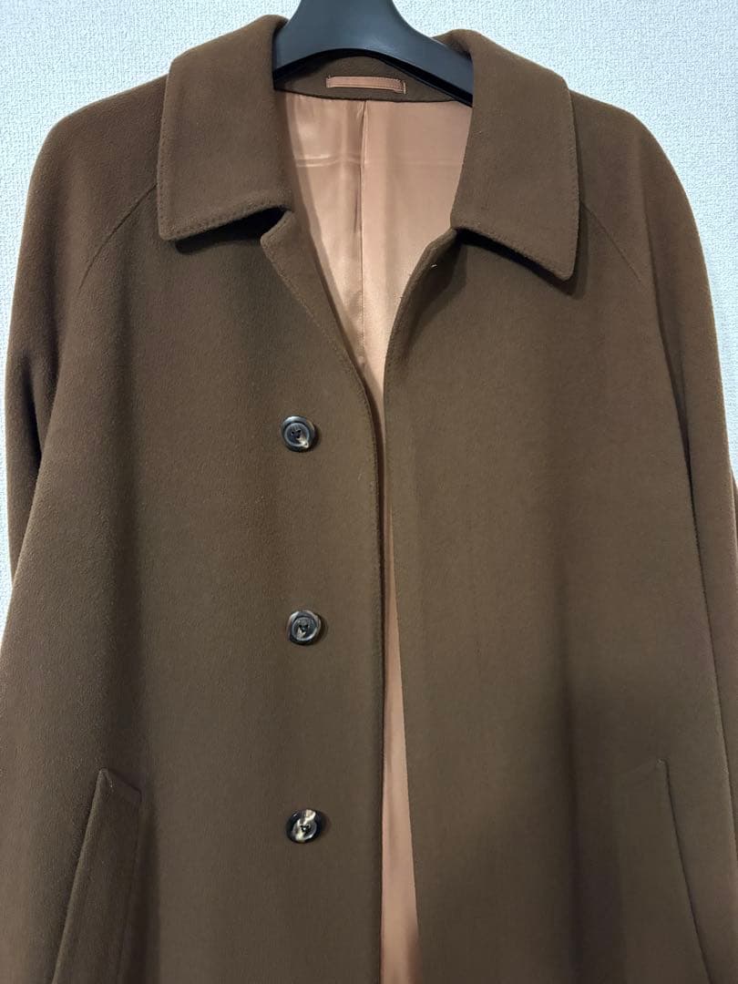 高級カシミア　アプレセイズ　ステンカラーコート　バルマカーンコート