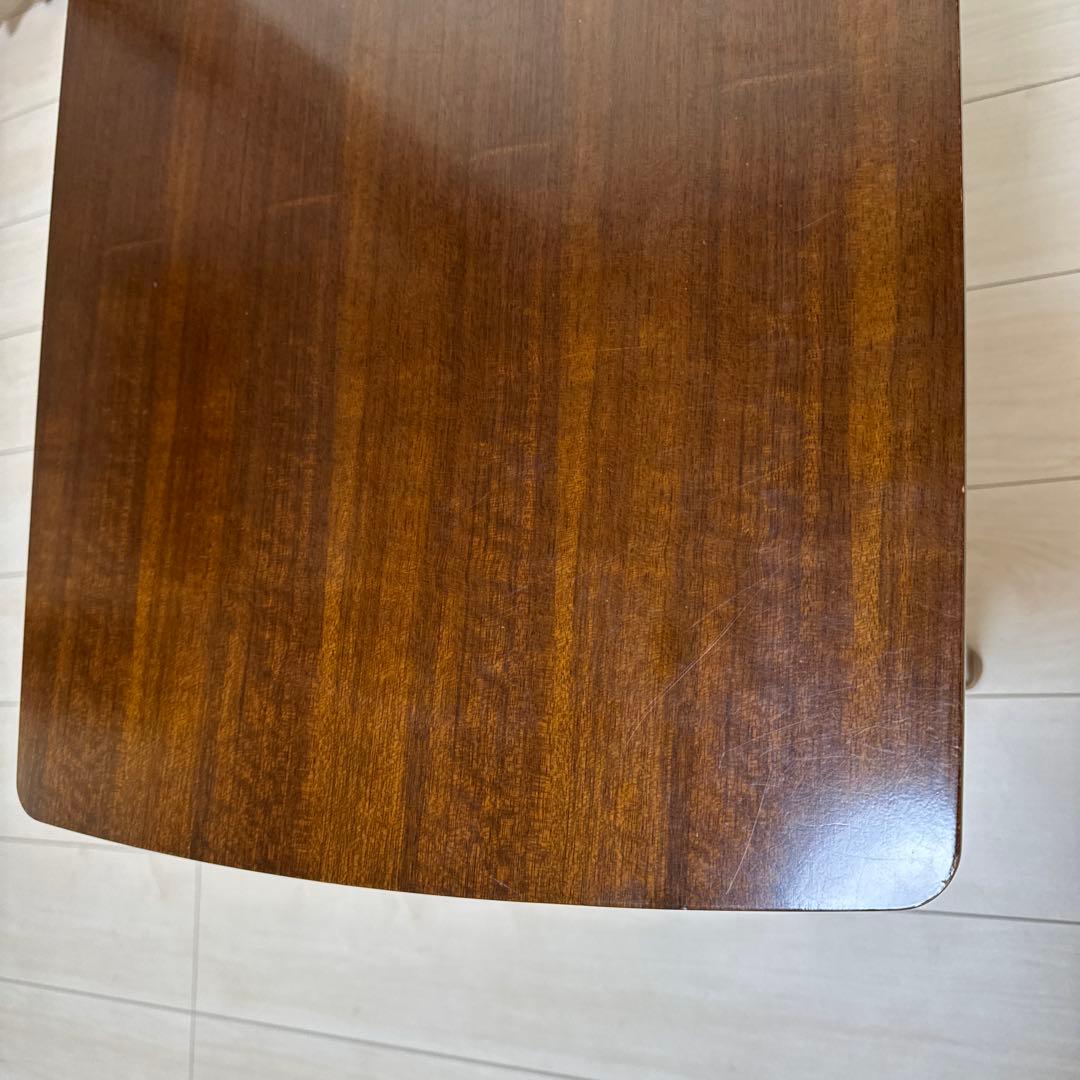 カリモク60 ブラウン 木製 シンプルデザイン ローテーブル 下部棚付き