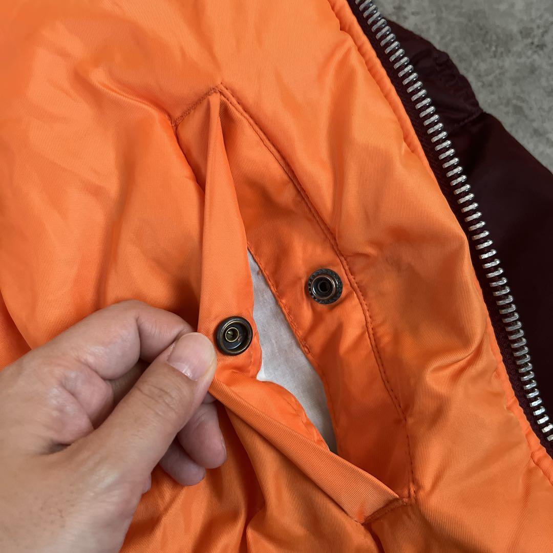 アルファインダストリーズ MA-1 バーガンディ M 短丈　フライトジャケット