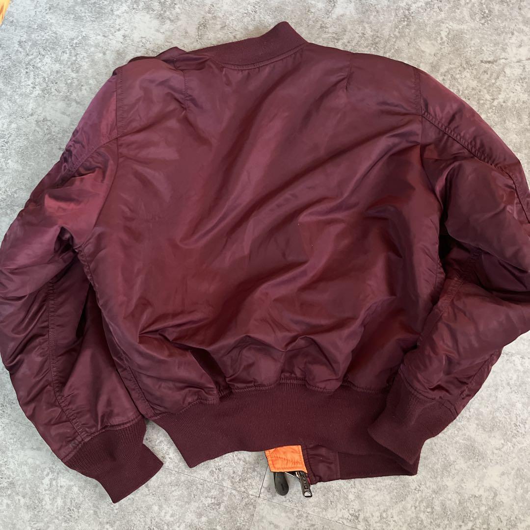 アルファインダストリーズ MA-1 バーガンディ M 短丈　フライトジャケット
