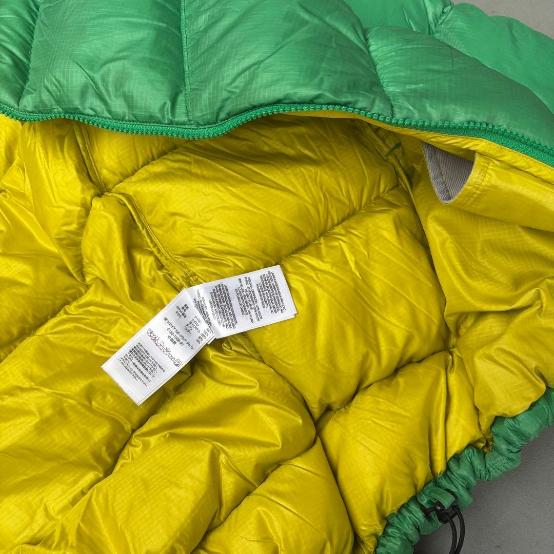 00s Columbia 2tone グリーン　ダウンジャケット　tech ロゴ