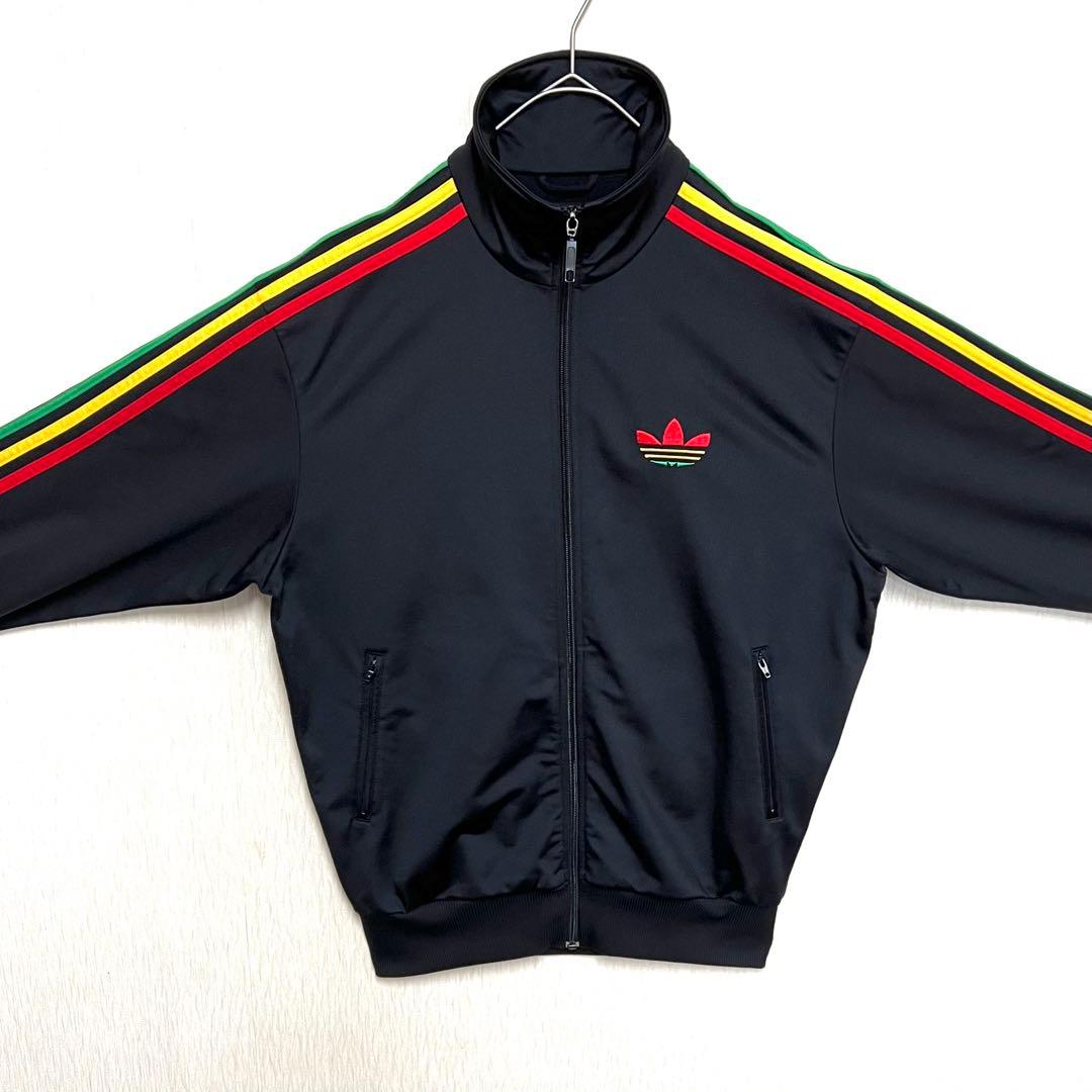【希少‼️】美品 adidas ファイヤーバードジャージ M 黒 ラスタ 古着