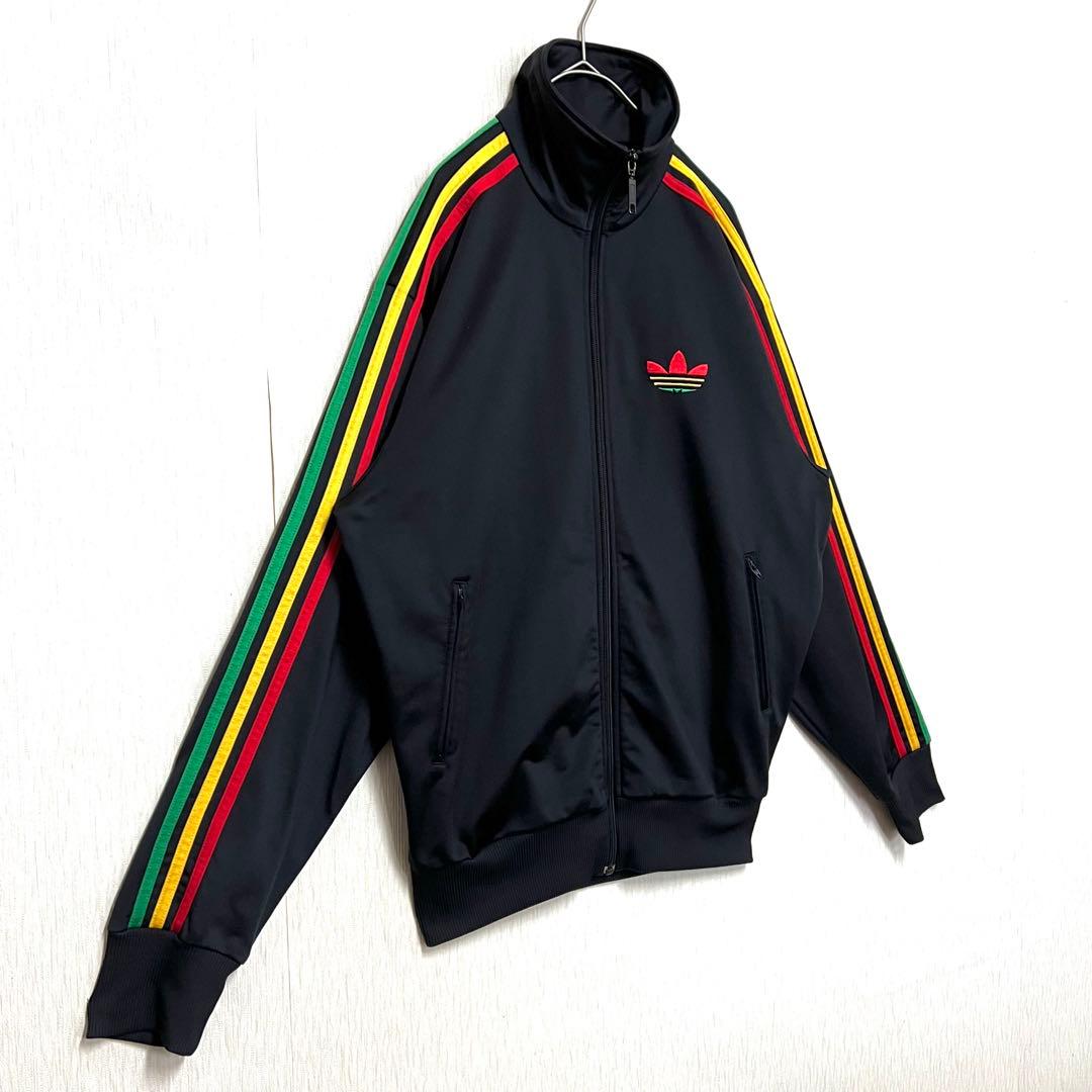 【希少‼️】美品 adidas ファイヤーバードジャージ M 黒 ラスタ 古着