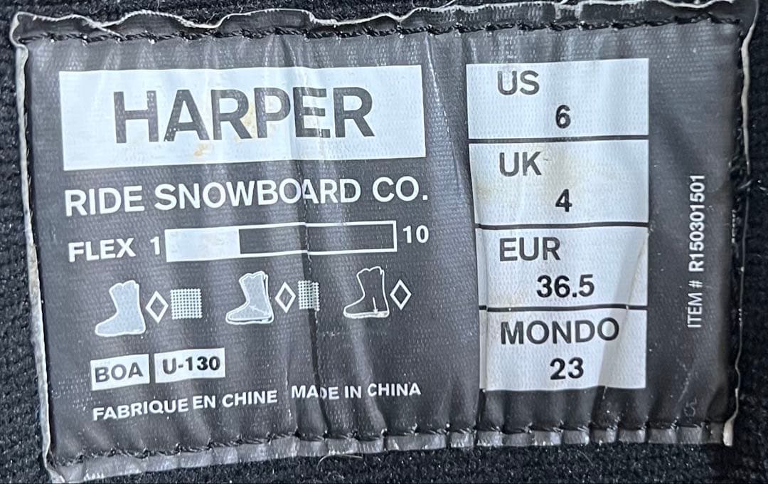 【即日発送】RIDE スノボブーツ　HARPER ハーパー　23.0cm