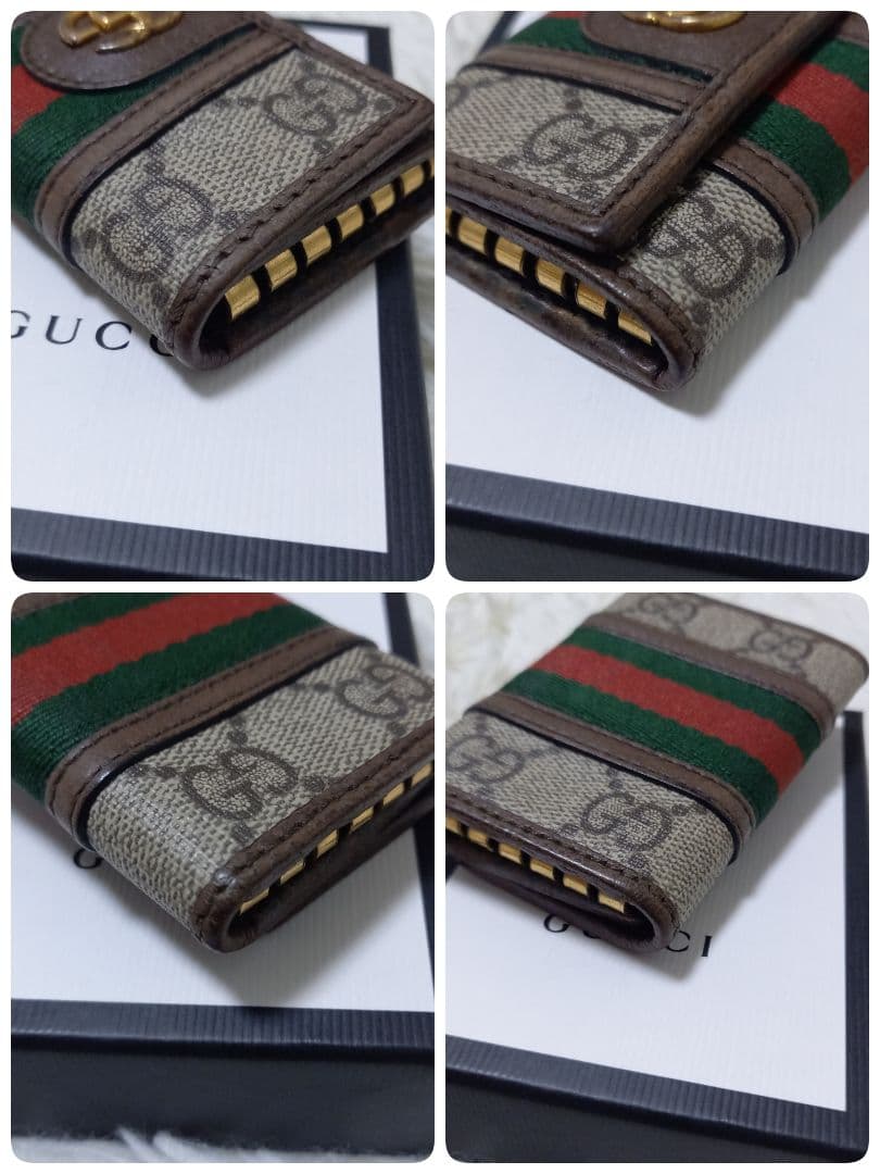 ●箱付き●　グッチ　シェリーライン　GGマーモント　オフィディア　6連キーケース