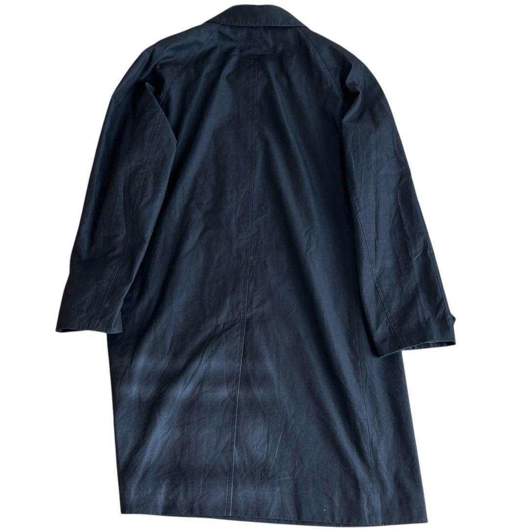 ✨現行✨アクアスキュータム ロンドン ステンカラーコート クラブチェック 黒38