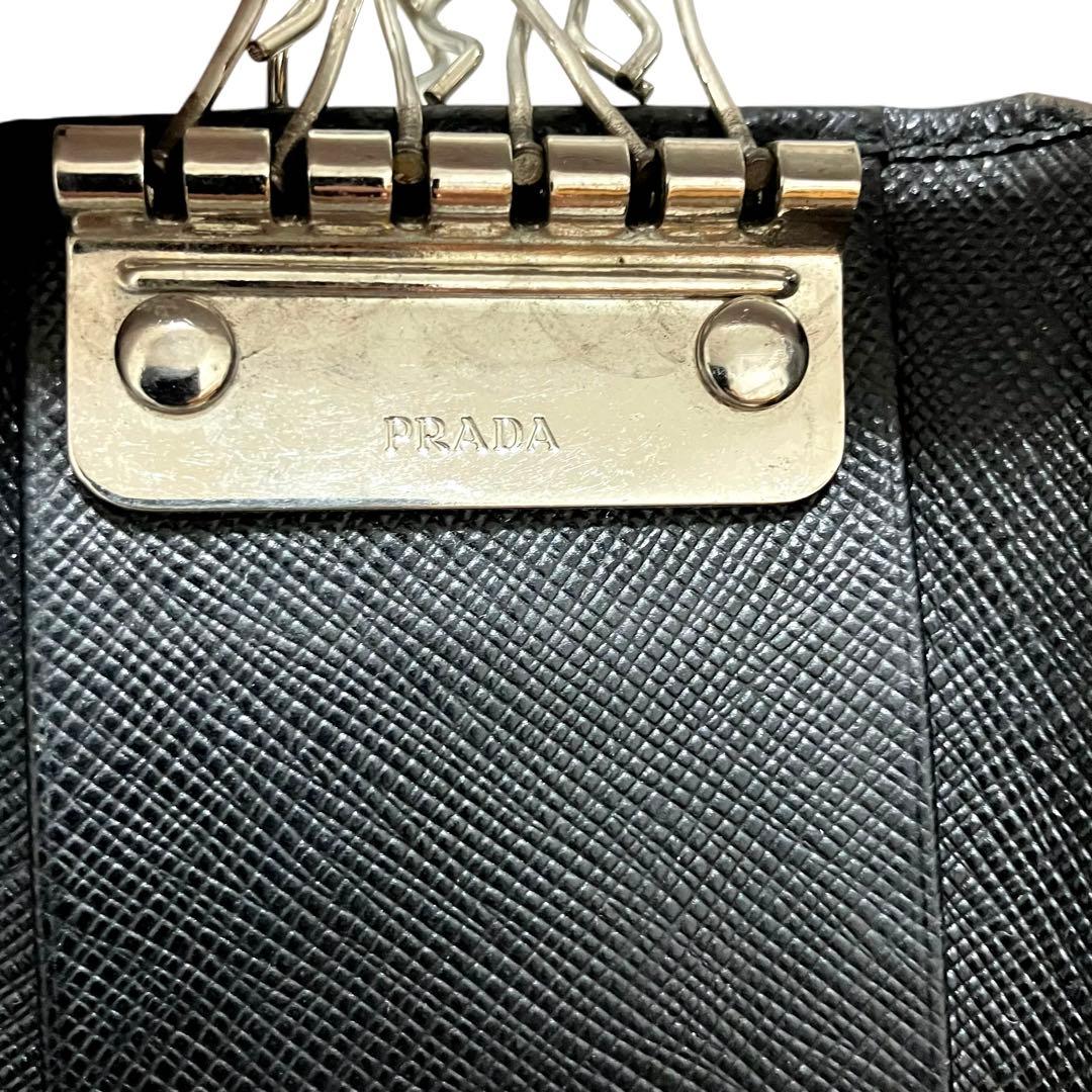 syunki 様PRADA プラダ サフィアーノレザー 6連キーケース ブラック