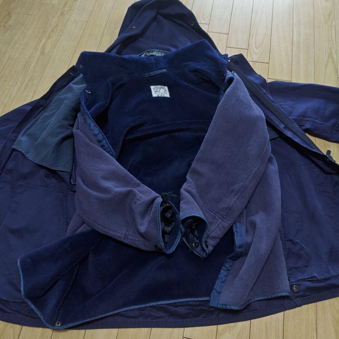希少 紺 80s 美品 Gr5 ドイツ軍 海軍 ライナー付 フィールド パーカー