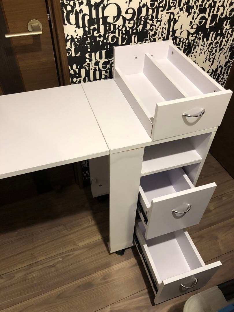 折りたたみ ネイルテーブル ホワイト