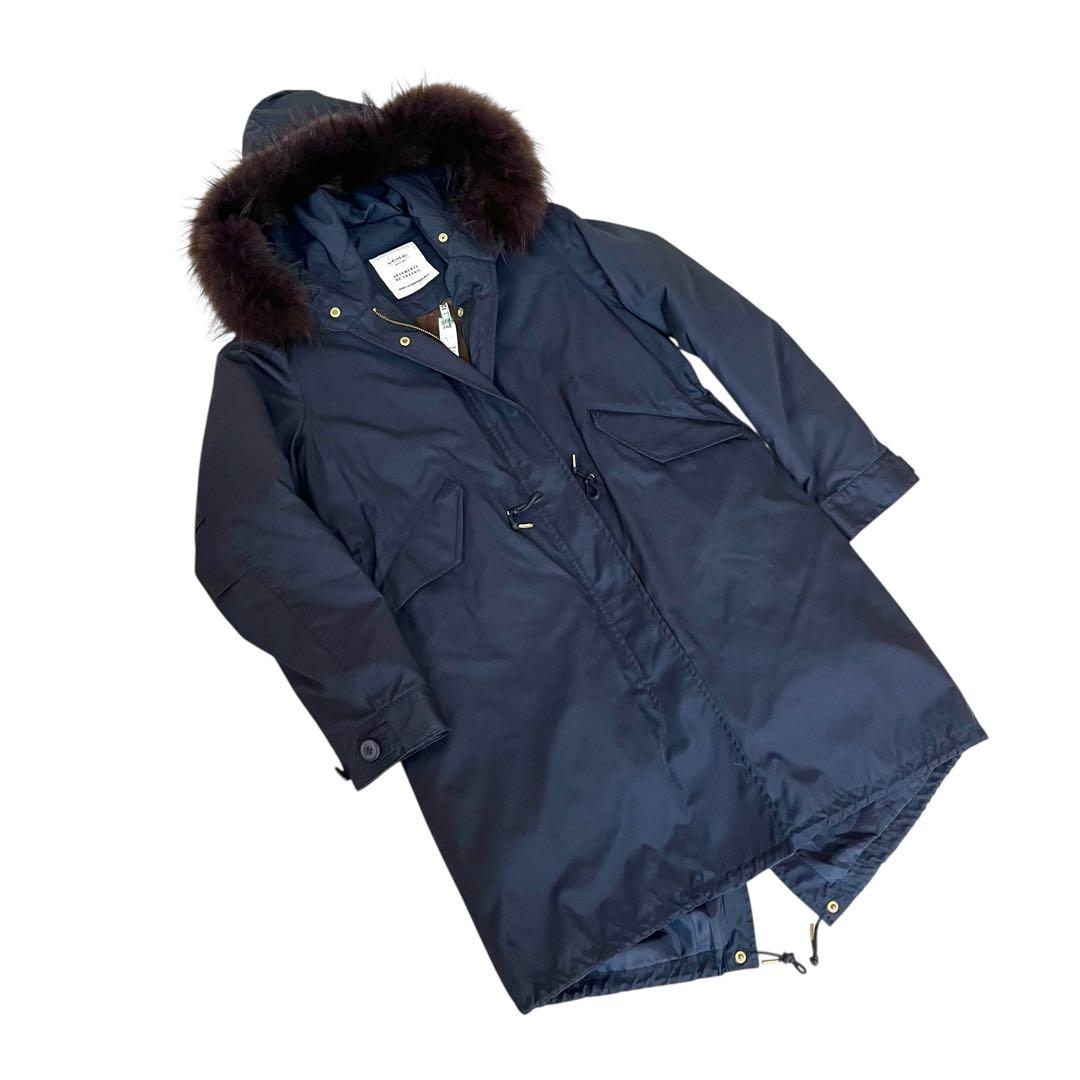 美品 IENAヴェトモン イエナ別注 ライナー付き モッズコート 38 ネイビー